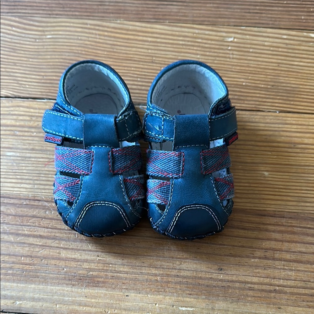 Pediped Aaron Originals - Blue Baby Walker Shoes with Protective Design